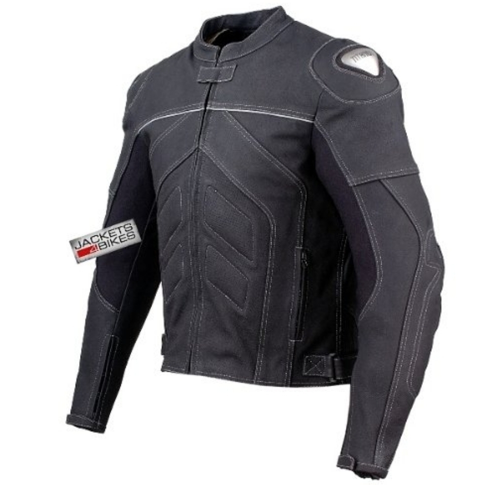Men’s Cruiser Motorcycle Jacket Black Cowhide Leather Armored Street Bike - Picture 12 of 16